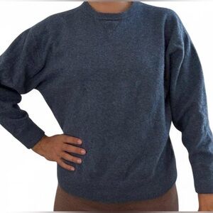 Charter Club Heather Blue Crewneck Sweater